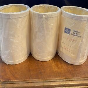 Still in plastic Set of Three Cream Lamp Shades